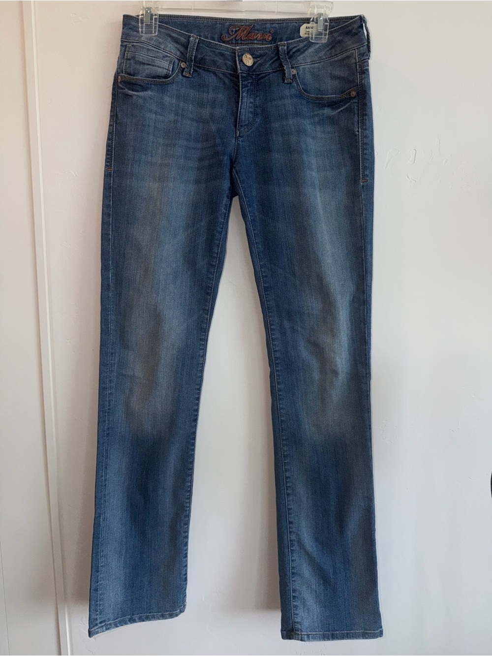Mavi Annie Low Rise Straight Leg Jeans Medium Wash 28x32